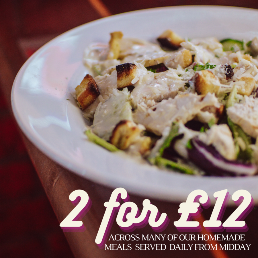 2 for £12 food promotion